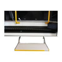 RV camping-car caravane fourgonnette manuelle pliante étape en alliage d'aluminium remorque camion camping-car côté pli étape charge 200kg avec lumières LED