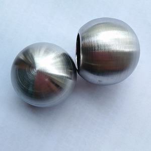 Sphère creuse en acier inoxydable de taille complète, finition mate brossée - Product Image 2