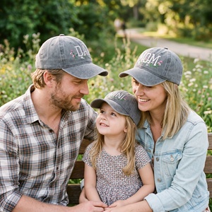 Casquette <span class=keywords><strong>de</strong></span> baseball brodée amusante pour parents et enfants, casquette assortie papa maman mini, casquette <span class=keywords><strong>de</strong></span> baseball florale pour les vacances en famille - Product Image 3