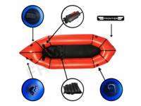 Packraft gonflable personnalisé 2,2 m (7,5 pi) léger en TPU 210D 420D, écologique, pour la pêche, les voyages, le camping, les eaux calmes, mini packraft