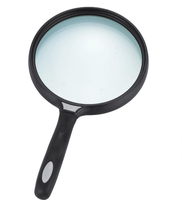 Loupe à main lentilles, outil de poche 89080 Jumbo 5 pouces, livre loupe