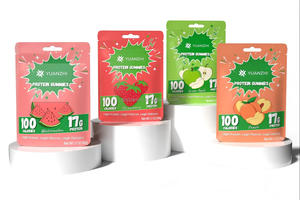 Private Label 17g Isolat de protéine de lactosérum alimentée par les muscles Gommes à haute teneur en protéines de pomme verte pour faibles calories sans édulcorants artificiels - Product Image 6