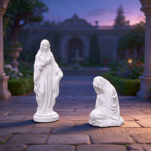 Caja de Joyería Religiosa Sagrada en Miniatura de Resina Epoxi Ecológica con Forma de Helado y Aerografía de la Virgen María para Sala de Oración - Product Image 4