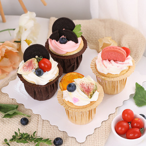 Lot de 50 moules à cupcakes en papier pour fête d'anniversaire, fournitures de pâtisserie personnalisées, dessins animés, couleur unie, blanc, rose, pour muffins et cupcakes - Product Image 5