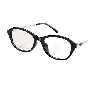 Montures de lunettes Playpanda Cat Eye noires, monture complète, pour femmes, verres PC anti-UV, style Old Money - Product Image 2