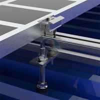 Boulon d'accroche en aluminium Système de montage de toit en métal pour les toits en pente Installation facile sur les carreaux d'étain pour l'installation de panneaux solaires