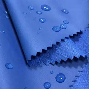 Tela de poliéster oxford impermeable, revestimiento de PVC a prueba de viento, para chaquetas al aire libre y chubasquero