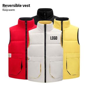New Arrival Winter Sleeveless Warm Puffer <b>Vest</b> for Men Waistcoat <b>Down</b> Cotton <b>Vest</b> Outdoor in Stock Custom logo <b>Vests</b> for <b>Women</b> - Product Image 1