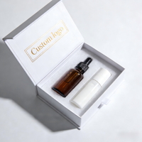 Boîte cadeau en carton magnétique avec doublure en EVA noir mat, respectueuse de l'environnement, pour produits de soin de la peau, emballage personnalisé, insert pour boîte de cosmétiques