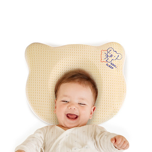 Almohada de silicona para bebé, forma de oso suave y cómoda con orejas encantadoras, almohada acogedora para dormir para recién nacido - Product Image 1