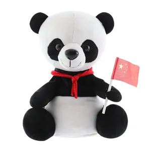 New arrival Valentine day gift stuffed plush panda bear with heart toy for your lover(ICTI certificated)