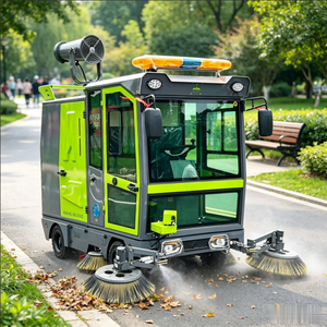 Machine de balayage de rue à sec et humide, à quatre roues, pour le nettoyage des parkings extérieurs - Product Image 1