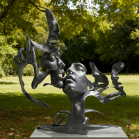 Sculptures extérieures personnalisées de style moderne ajouré pour la décoration des places urbaines, sculpture de globe en acier inoxydable