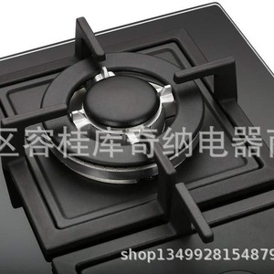เตาแก๊สแบบฝังหลายหัวเตา ขนาด 600x510 มม. หน้ากระจกนิรภัยสีดำ - Product Image 4