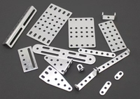 Plaque de fixation en alliage d'aluminium, plaque de connexion, plaque carrée perforée, plaque triangulaire verticale