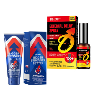 Verlengende crème & spray voor mannen, natuurlijke stimulans, langdurige werking, set voor seksuele verbetering, product voor volwassenen. - Product Image 1