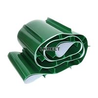 Bande transporteuse lisse en PVC OEM conforme RoHS, disponible avec crampons et parois latérales pour la transformation industrielle des matériaux et les lignes d'assemblage