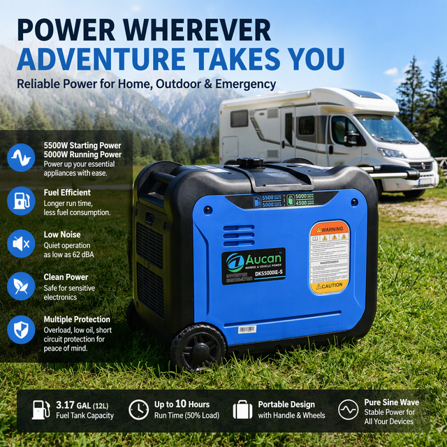 Rv Use Dual Fuel Type Gasoline Inverter Generator Single Phase 220v/50hz with Wheels LPG/NG Choose for Sale