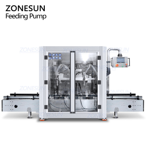 ZONESUN ZS-GYW4 automatique 4 têtes eau minérale cuisson huile comestible boisson graisse pesage Machine de remplissage équipement de remplissage - Product Image 5