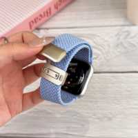 Bracelet en nylon respirant de luxe avec fermoir magnétique 38/40/41 mm pour Apple Watch Series 11/10/9/8/7, compatible avec les bracelets iWatch 11.