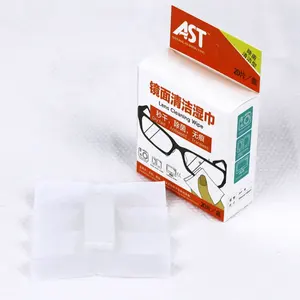 Toalhetes de limpeza para lentes, lenços de limpeza de lentes de papel de força molhada, logotipo personalizado, limpeza de lentes e tela de tv