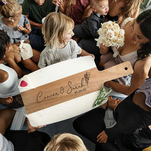 <span class=keywords><strong>Tagliere</strong></span> Personalizzato in Legno di Acacia e Marmo con Manico, Blocco da Taglio Personalizzabile con Incisione Laser - Product Image 3