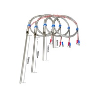 Sonda de temperatura de gases de escape Pt100 RTD con termopar tipo K, impermeable, para hornos industriales HVAC