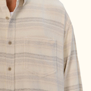Vendita Calda Camicie a Righe da Uomo all'Ingrosso Manica Lunga Collo Alto Stile Casual Confortevole <span class=keywords><strong>Camicia</strong></span> <span class=keywords><strong>Online</strong></span> - Product Image 4