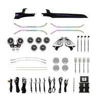 Kit de mise à niveau de l'éclairage ambiant à 64 couleurs W205 pour Mercedes-Benz Classe C C300 C43 C63 GLC X253 Accessoires d'éclairage LED intérieur Garniture