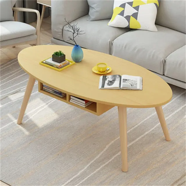 गर्म बेच ebay में कम कीमत लाइव बढ़त के साथ कमरे में रहने वाले अंडाकार भंडारण योजनाओं ठोस लकड़ी कॉफी टेबल