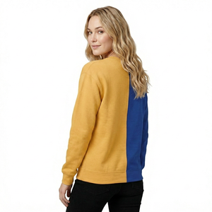 Sudadera Personalizada para Mujer en Dos Tonos, Amarillo y Azul, Ropa Universitaria, Sudadera con Contraste de Color para Hermandades Estudiantiles - Product Image 5