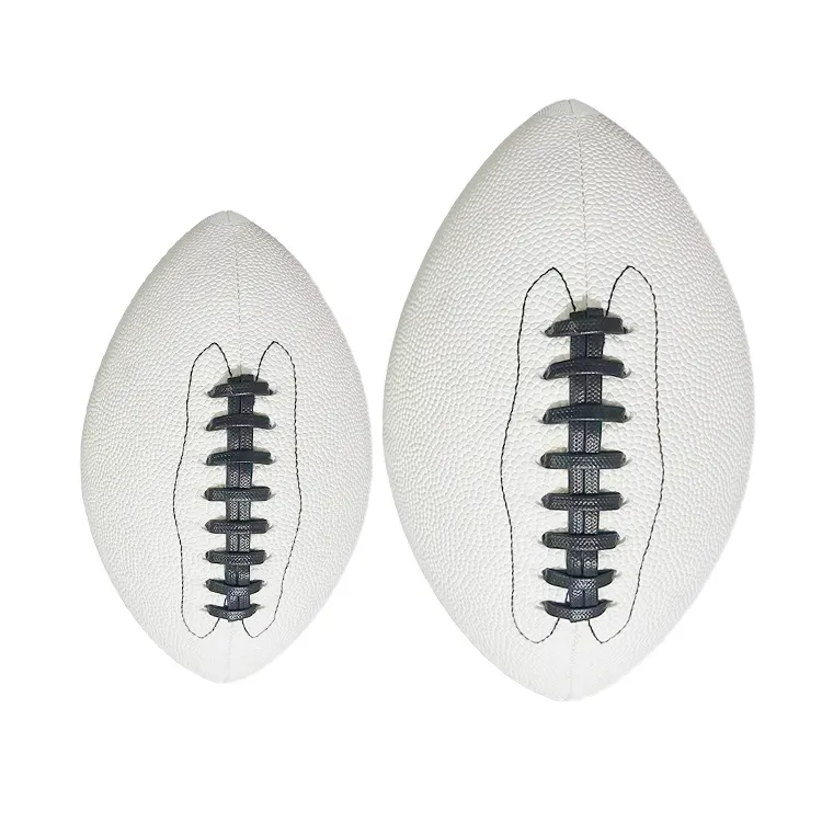 Alta calidad tamaño oficial 9 logotipo personalizado impreso PVC pelota de rugby fútbol americano
