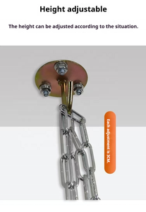 Estante Doble para Ollas de Acero Inoxidable 304 Comercial, Estante Colgante de Techo con Cadenas Galvanizadas para Cocina y Restaurante - Product Image 5