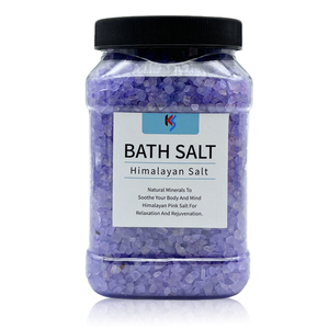 Özel etiket doğal islatın kristal himalaya tuz banyo derin temizlik vücut banyo tuzları ile kurutulmuş çiçekler kavanoz banyo tuzu - Product Image 1