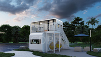 Maison-capsule intelligente préfabriquée de luxe au design moderne, type Apple, avec panneaux sandwich et structure en acier, à vendre