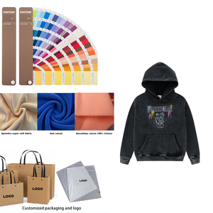 All'ingrosso produttori di OEM 355g felpe con cappuccio per bambini Vintage serigrafia sciolto acido lavaggio felpa <span class=keywords><strong>adolescente</strong></span> 2-12anni - Product Image 4