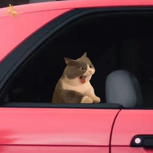 Creative Personaliti Cute Funny Meme Cat Notebook Equipaje Coche Pegatinas Reutilizable PVC 1 año de garantía Expresión sorprendida - Product Image 5