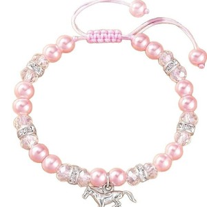 Pulsera con Dijes de Cebra Rosa, Colgante de Caballo y Pony, Perla Tejida a Mano, Regalo de Amistad para Mujer en Aleación de Zinc - Product Image 5