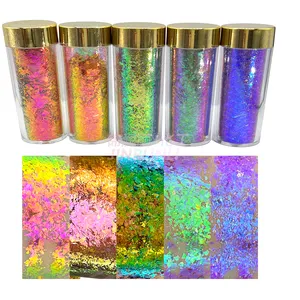 Bulk Flakes Chameleon Pigment Color Shifting Metal Aurora Multi Chrome Flake Solvent Nail Polish Msds 100 G