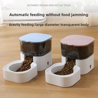 Nouvel distributeur automatique de nourriture pour chien avec écran LCD, en PP solide, antidérapant, amovible, lavable, léger, 0,6 kg, gamelle pour chat, ustensiles pour animaux de compagnie