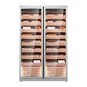 Humidor para Cigarros y Vino Cd1200 de Doble Puerta, Acero Inoxidable, Doble Zona, Temperatura y Humedad Controlables por Aplicación, 800l - Product Image 1