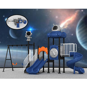 Outdoor Kinderen Pretpark Attracties Entertainment Centrum Kinderen Plastic Glijbaan Buitenspeeltuin Met Kruipende Tunnel - Product Image 2