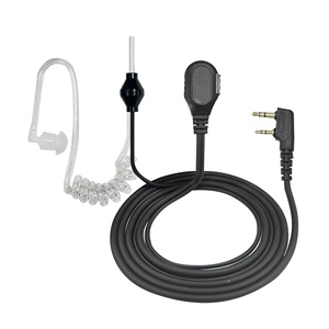 EARPHONIC K Plug Acoustic Tube On-Ear Metal Plastic <strong>Earphones</strong> Two Way Radio Headset Walkie Talkie Earpiece No Noise Cancellation - Product Image 1