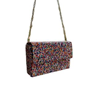 กระเป๋าคลัทช์ลูกปัดทำมือสำหรับเด็กผู้หญิงกระเป๋าถือประดับเลื่อมแบบเปิดปิด - Product Image 1