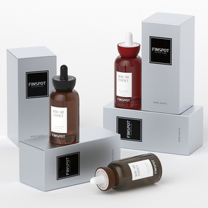 맞춤형 럭셔리 앰버 <span class=keywords><strong>30ml</strong></span> 60ml 유리 화장품 얼굴 세럼 병 빈 머리 에센셜 오일 스포이드 병 상자 - Product Image 3