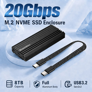 Casing SSD Eksternal Aluminium M.<span class=keywords><strong>2</strong></span> NVME PCIE 20Gbps USB3.<span class=keywords><strong>2</strong></span> Gen2x2 USB 3.<span class=keywords><strong>2</strong></span> Gen 2x2 Tipe-C Tipe C M.<span class=keywords><strong>2</strong></span> NVME Kotak Enclosure Adaptor - Product Image 1