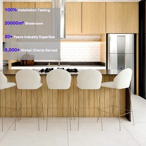 Mobili da <span class=keywords><strong>Cucina</strong></span> Moderni Personalizzati per il Progetto Honduras con <span class=keywords><strong>Isola</strong></span>, Finitura Laccata Opaca, Arredamento Intelligente, Piani di Lavoro in Laminato Effetto Marmo - Product Image 1