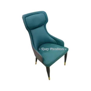 Dining chair leather seat iron legs design vanity chair shampoo club chair all kinds of colors high quality excellent foam