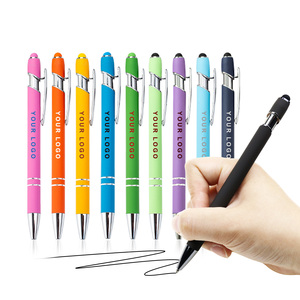 Penna <span class=keywords><strong>a</strong></span> <span class=keywords><strong>Sfera</strong></span> Promozionale BECOL 2 in 1 <span class=keywords><strong>di</strong></span> <span class=keywords><strong>Lusso</strong></span> in Metallo con Stilo e Logo Stampato Personalizzato per Ufficio e Scuola - Product Image 5