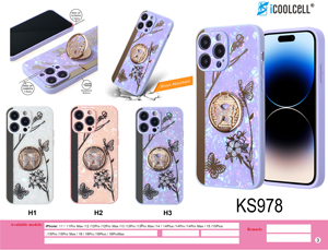 High-End Acrylic Women's Mobile <b>Phone</b> Case for Artistic Diamond Design Magnetic Ring <b>Holder</b> Epoxy Craft KS978 - Product Image 5